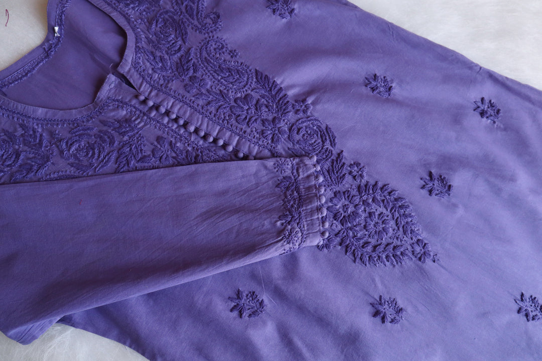 Gul Purple Cotton Kurta