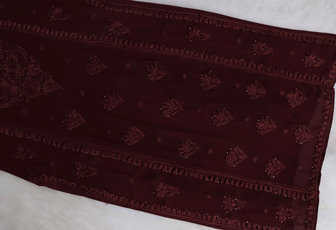 Heer Chocolate Brown Viscose Georgette kurta
