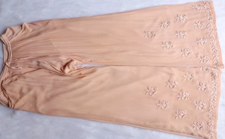 Zimra Beige Viscose Sleeveless Set
