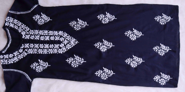 Amaara Navy Blue Cotton Kurta