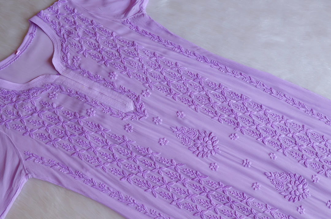 Elara Lavender Premium Viscose Georgette Kurta