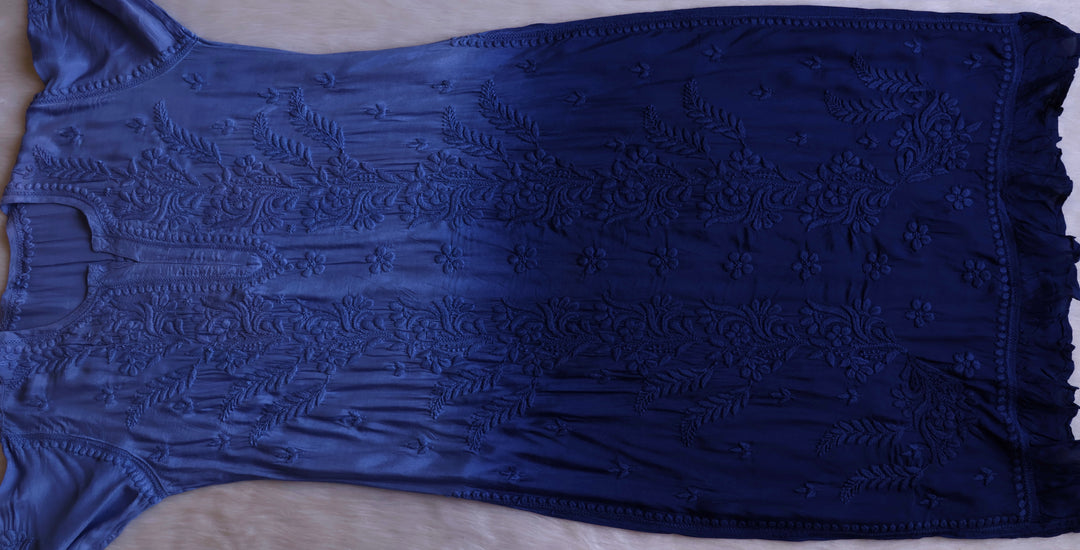 Yalina Royal Blue Pure Muslin Kurta