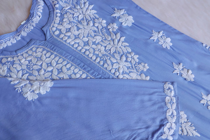 Hayaa Lilac Pure Modal Kurta
