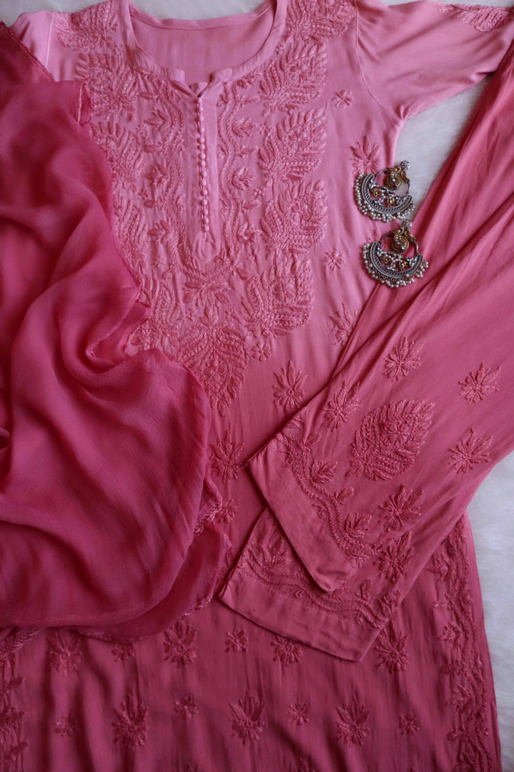 Aleyna Mauve Pink Rayon 3 Piece Set