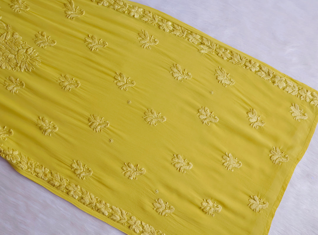 Hana Mustard Long Viscose Noodle Strap Kurta