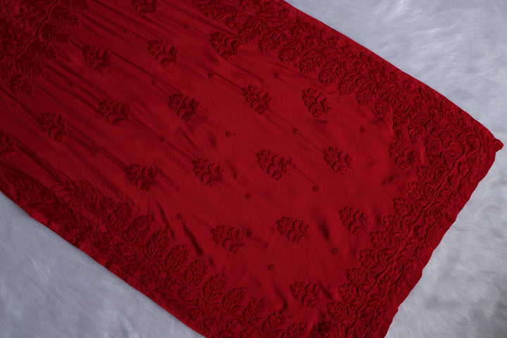 MehrNaaz Red Pure Muslin Kurta