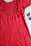 Zahrah Red Cotton long kurta