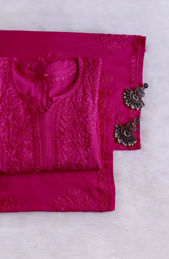 Azel Deep Pink 2 piece Rayon set