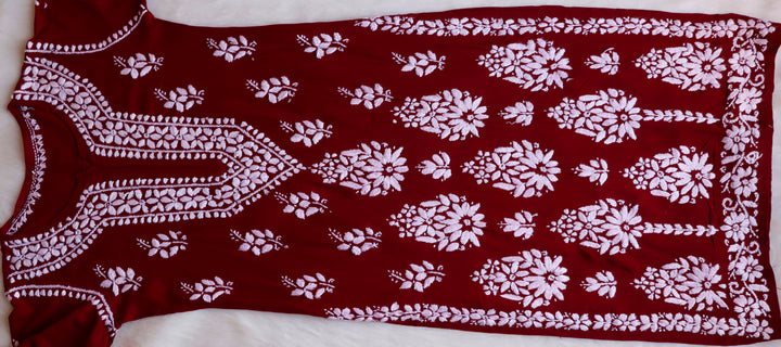 Amaara Maroon Rayon Kurta Set