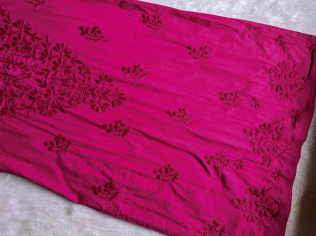 Aafia Deep Pink Long Cotton kurta