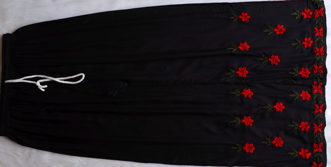 Gulbahaar Black, Red & Olive Rayon Kurta Set