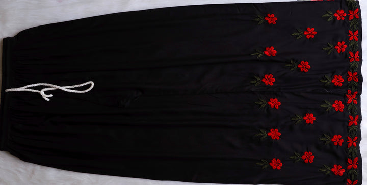Gulbahaar Black, Red & Olive Rayon Kurta Set