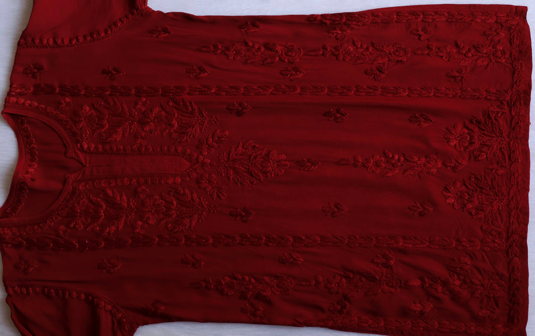 Mehreen Maroon Modal short top