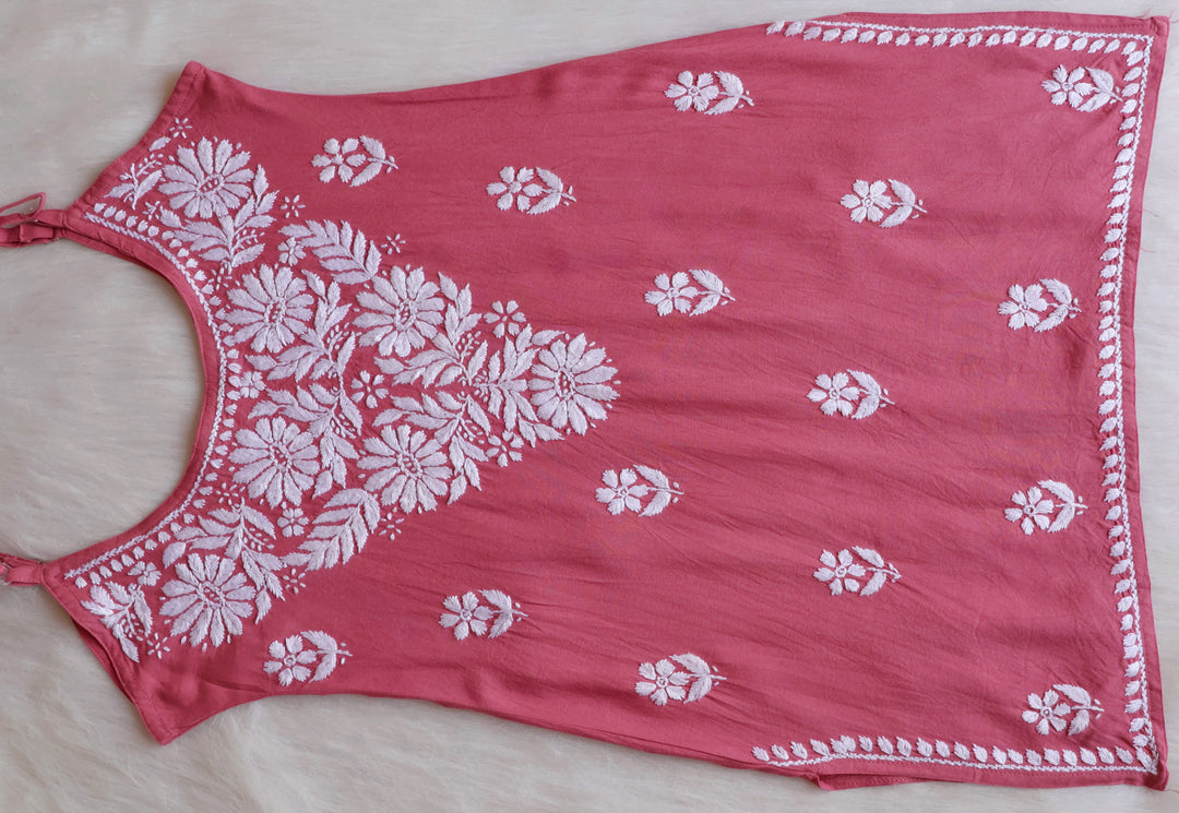 Farhaa Rose Brown Short Sleeveless Kurta