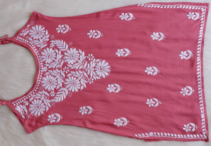 Farhaa Rose Brown Short Sleeveless Kurta