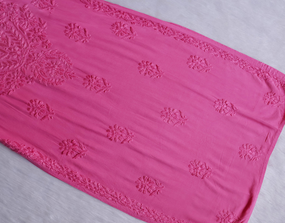 Duaa Baby Pink Ombre Long Rayon Kurta