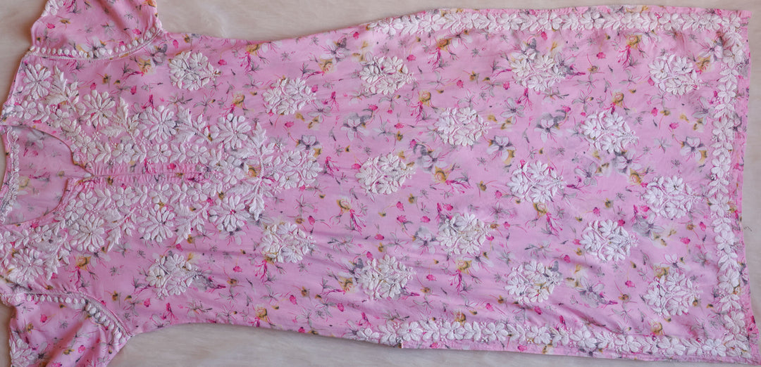 Dahlia Baby Pink Pure Mulmul set