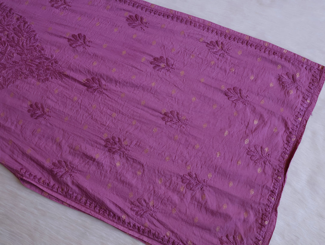 Nazakat Dusty Purple Long Chanderi Kurta