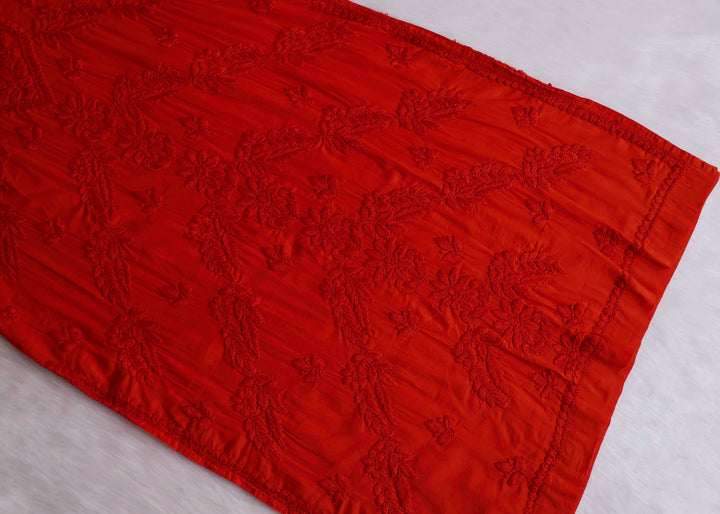 Saba Rust 3D Pure Cotton Kurta
