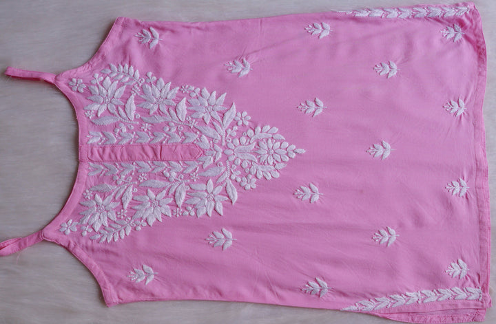 Mirha Baby Pink Short Sleeveless Kurta