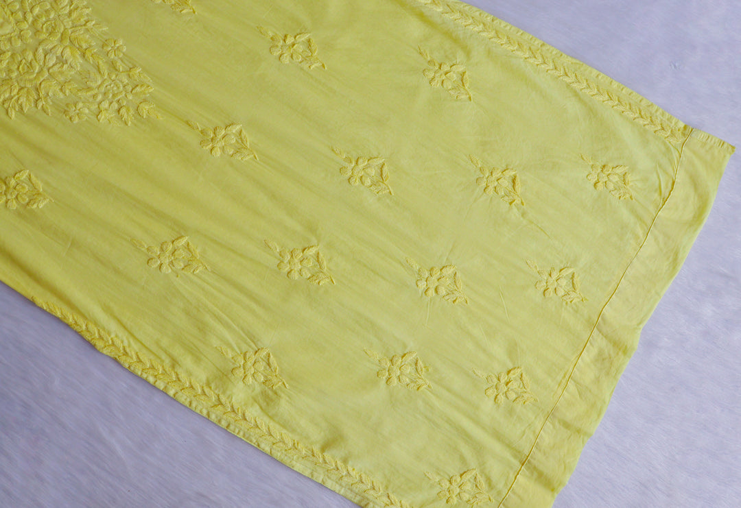 Aayat Lemon Yellow Cotton Kurta