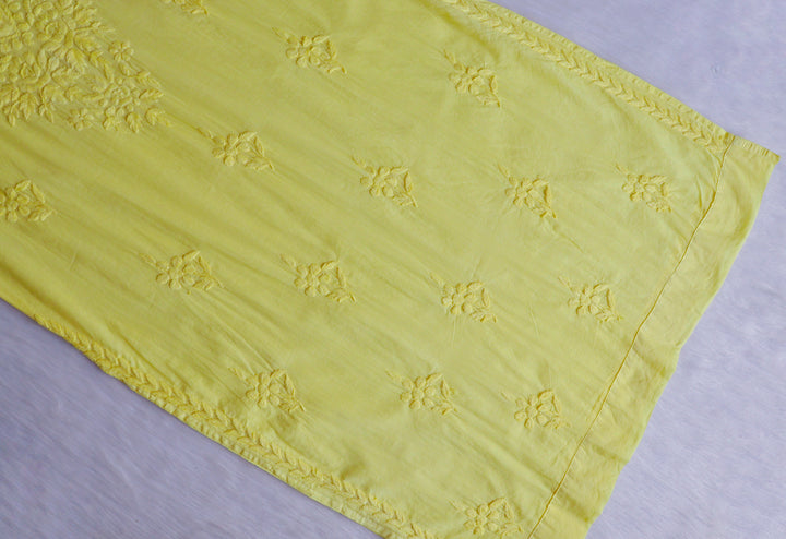 Aayat Lemon Yellow Cotton Kurta