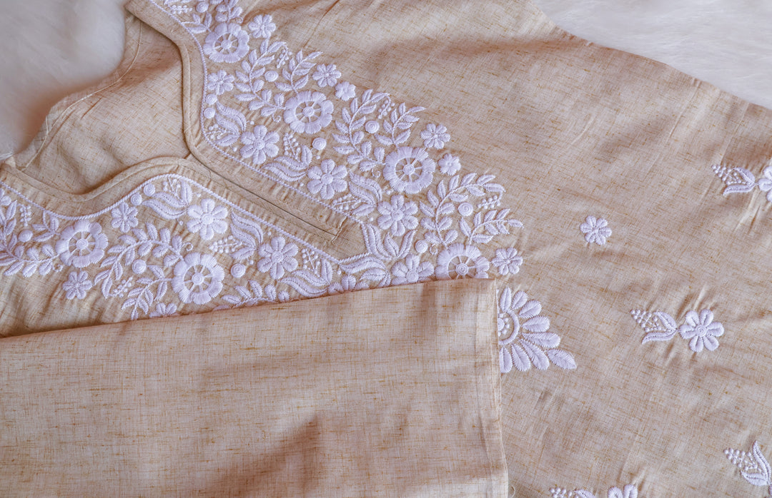 Taraa Cream Cotton Kurta