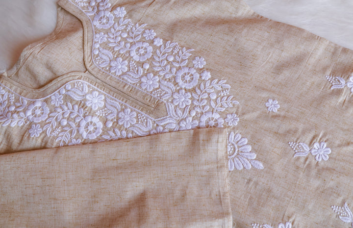 Taraa Cream Cotton Kurta