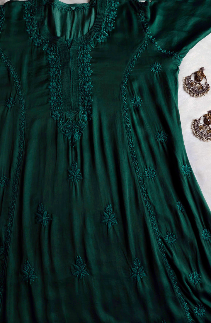 Mehr Deep Green Modal Silk Dress
