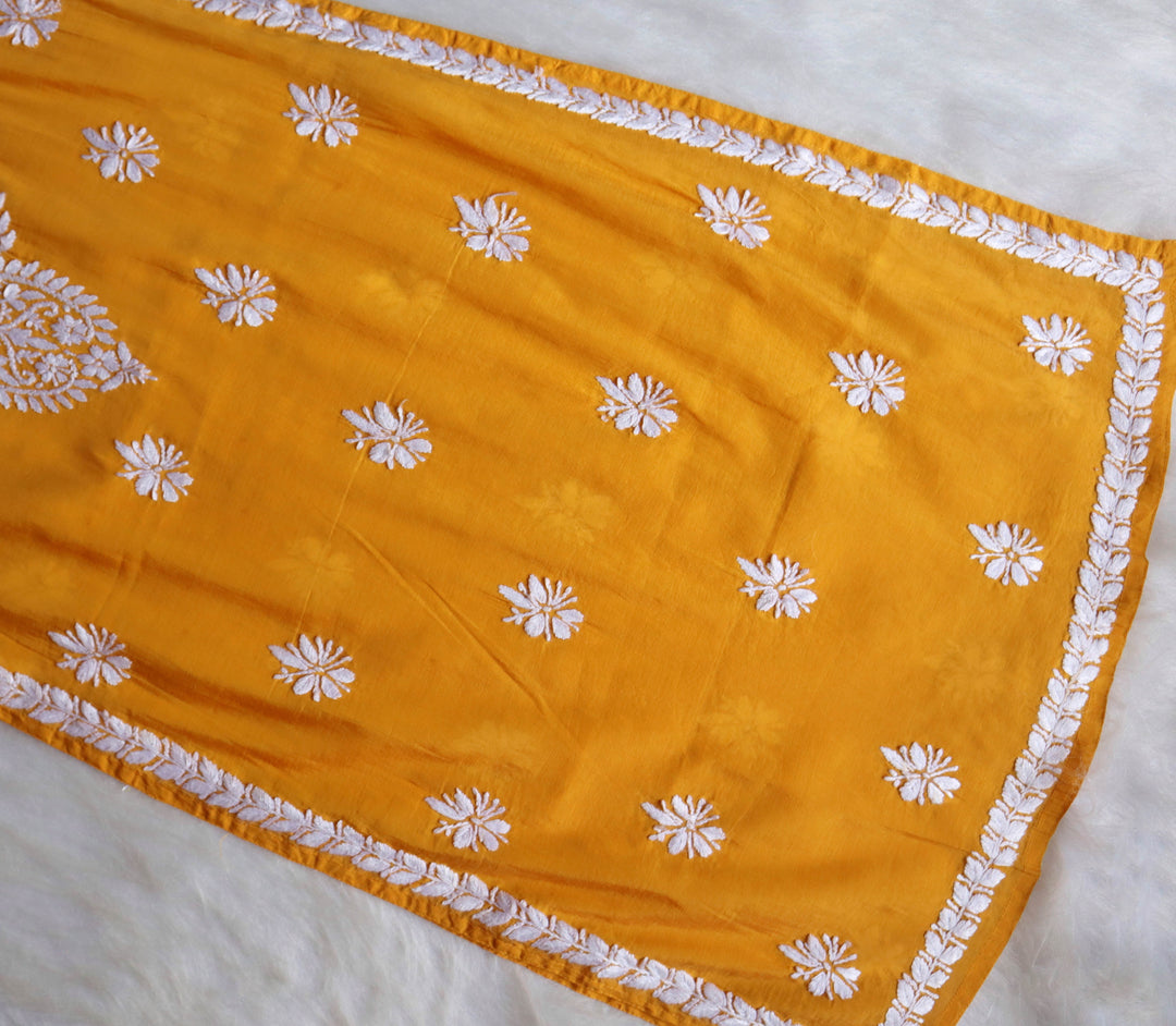 Elaya Mustard & White Chanderi Kurta