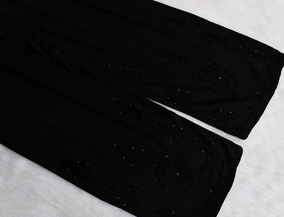 Naida Black 2 piece Rayon Mukaish set
