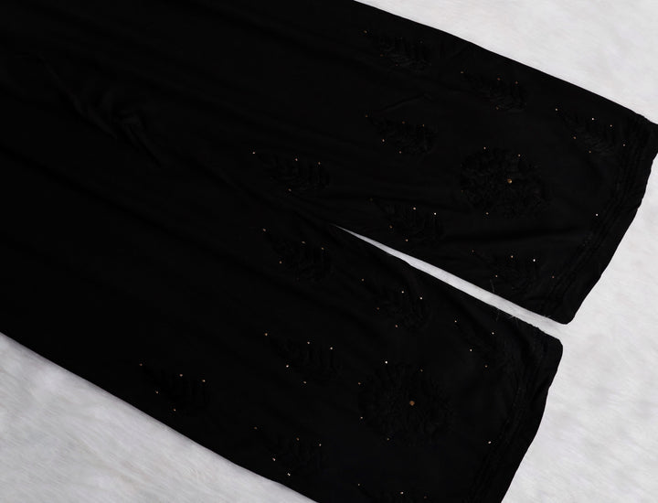 Naida Black 2 piece Rayon Mukaish set