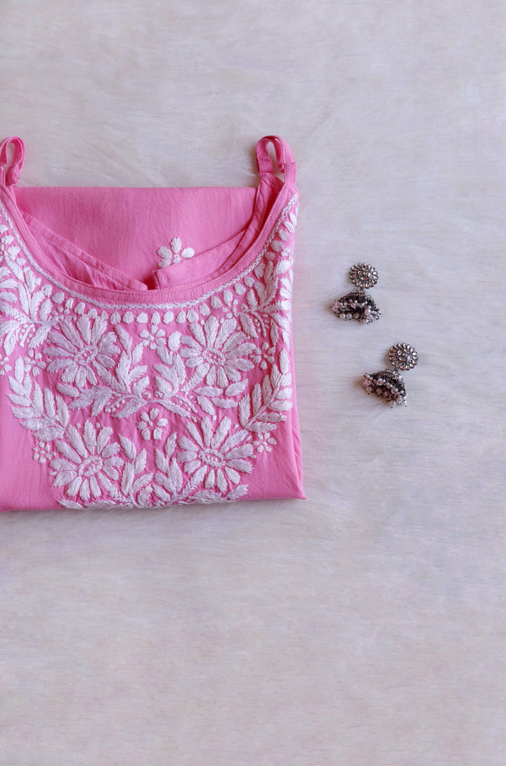 Farhaa Baby Pink Short Sleeveless Kurta