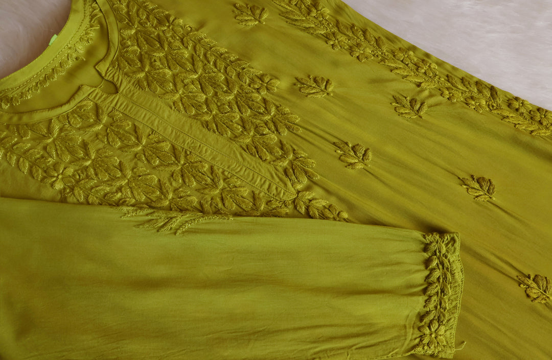 Duaa Olive Green Modal Ombre Kurta Pant set