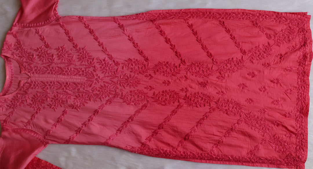 Jannat Rose Pink Pure Chanderi set