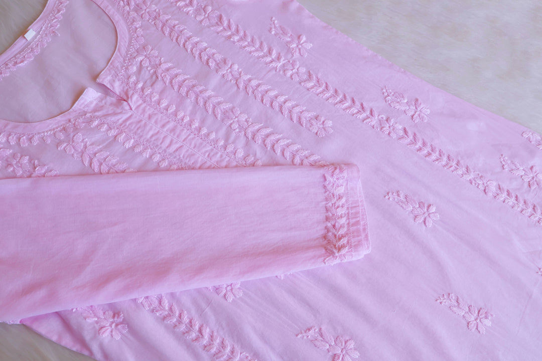 Noor Baby Pink Pure Cotton Kurta