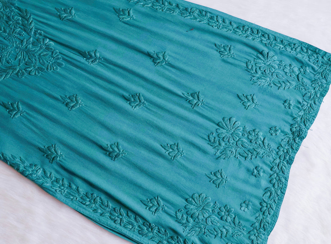 Enaara Mint Blue Potli Button Rayon set