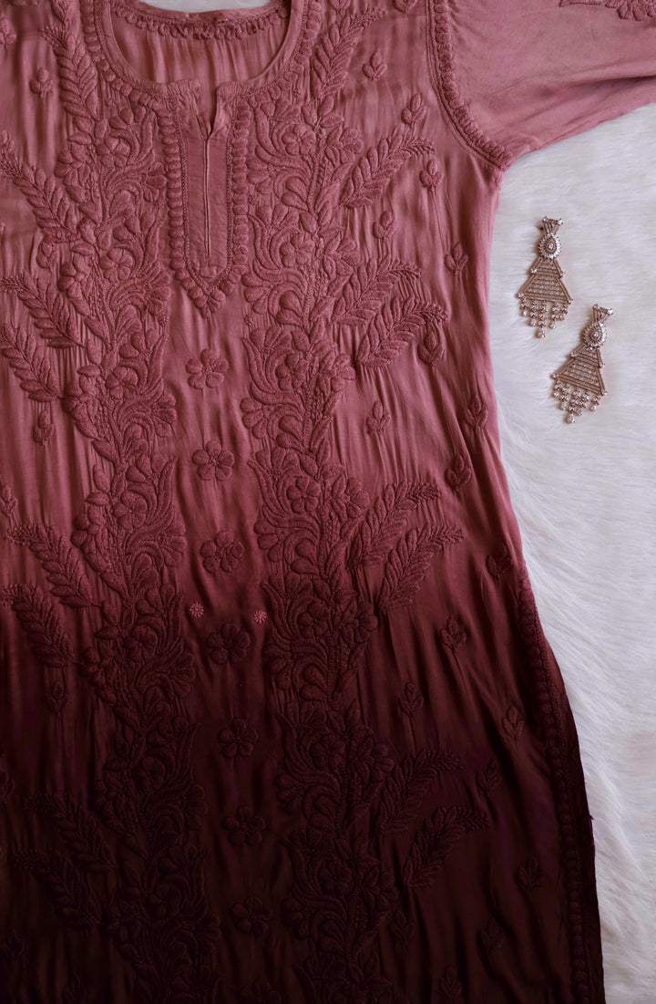 Yalina Chocolate Brown Pure Muslin Kurta