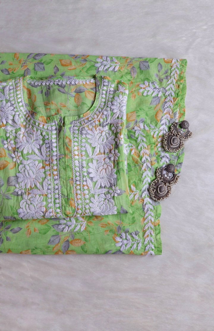 Iris Green Pure Mulmul set