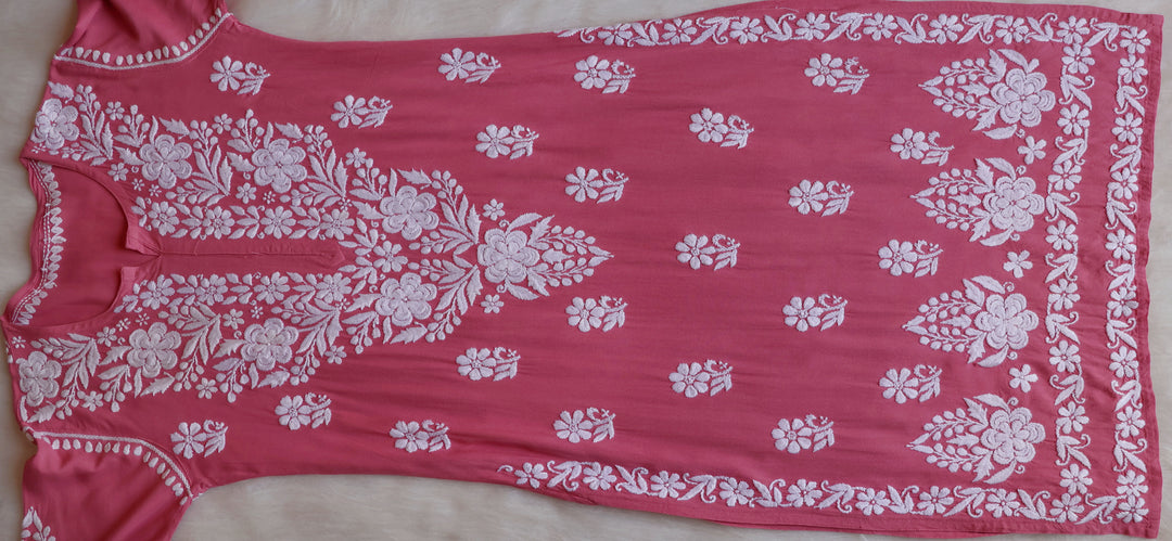 Benafsha Rose Brown Rayon Kurta Pant set