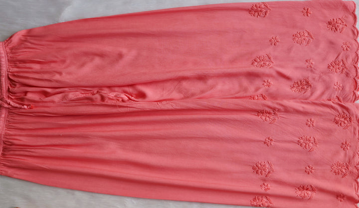 Alishba Rose Pink Scalloped Rayon set