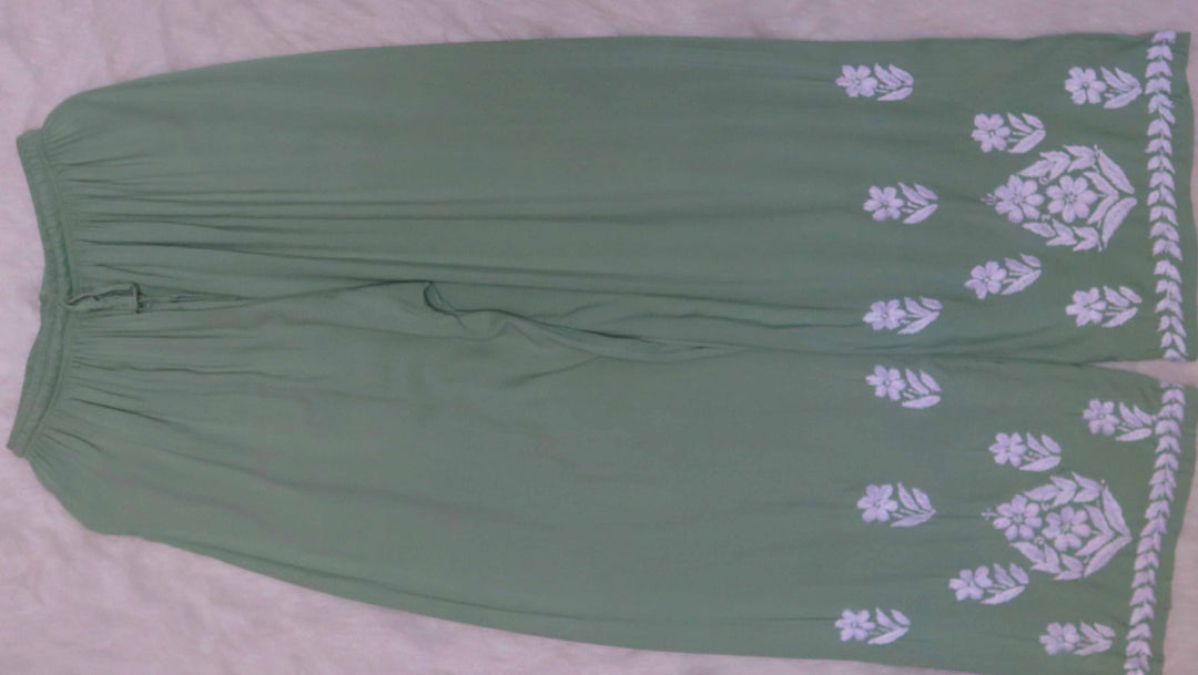 Noura Sage Green Rayon Kurta Pant set