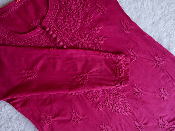 Nazakat Deep Pink short kurta