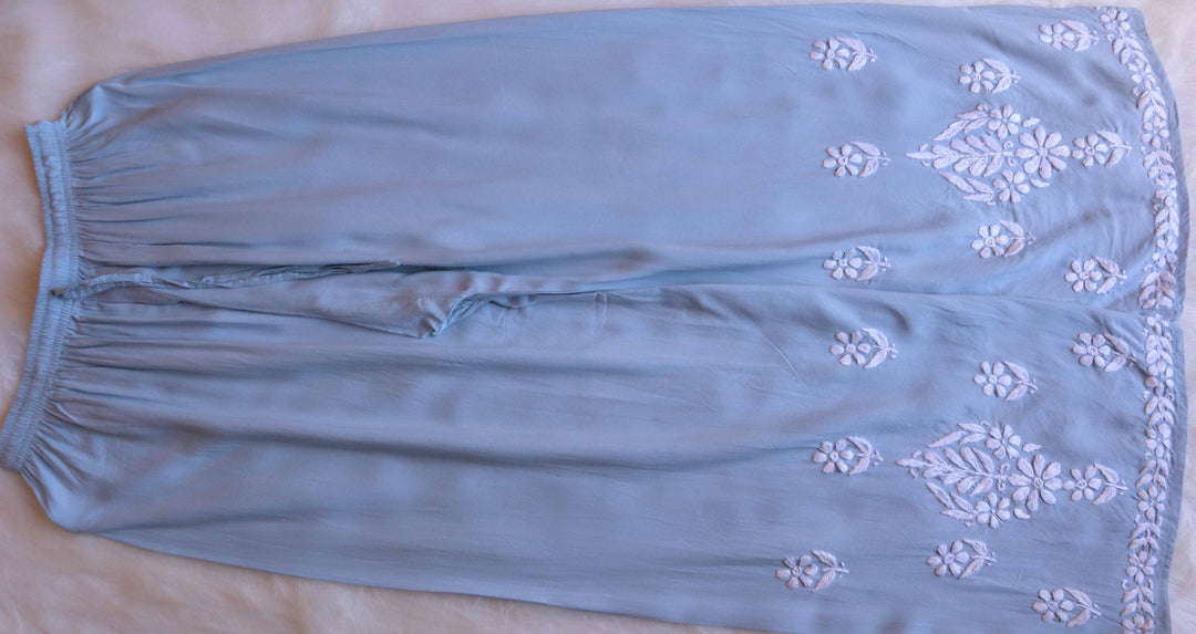 Zahrah Powder Blue Rayon Kurta Pant set