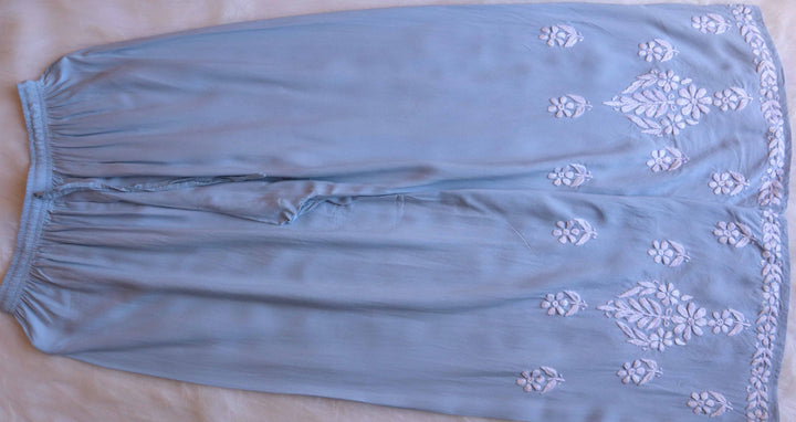 Zahrah Powder Blue Rayon Kurta Pant set