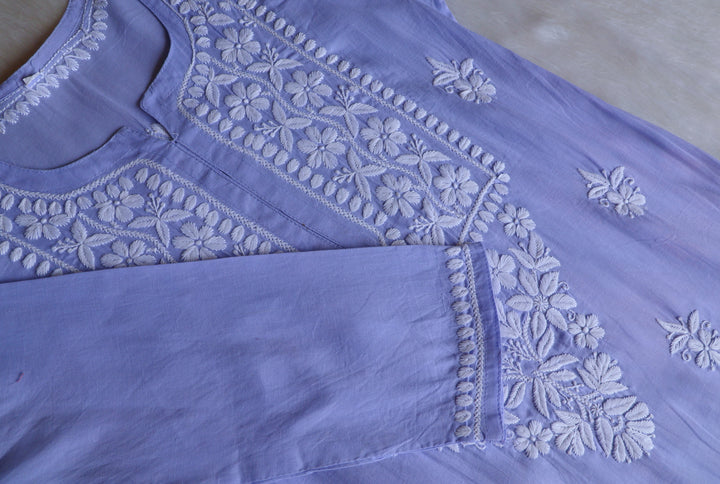 Waliya Lilac Cotton Kurta