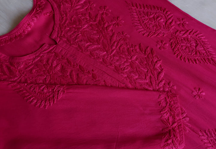 Zobia Deep Pink 2 piece Rayon set