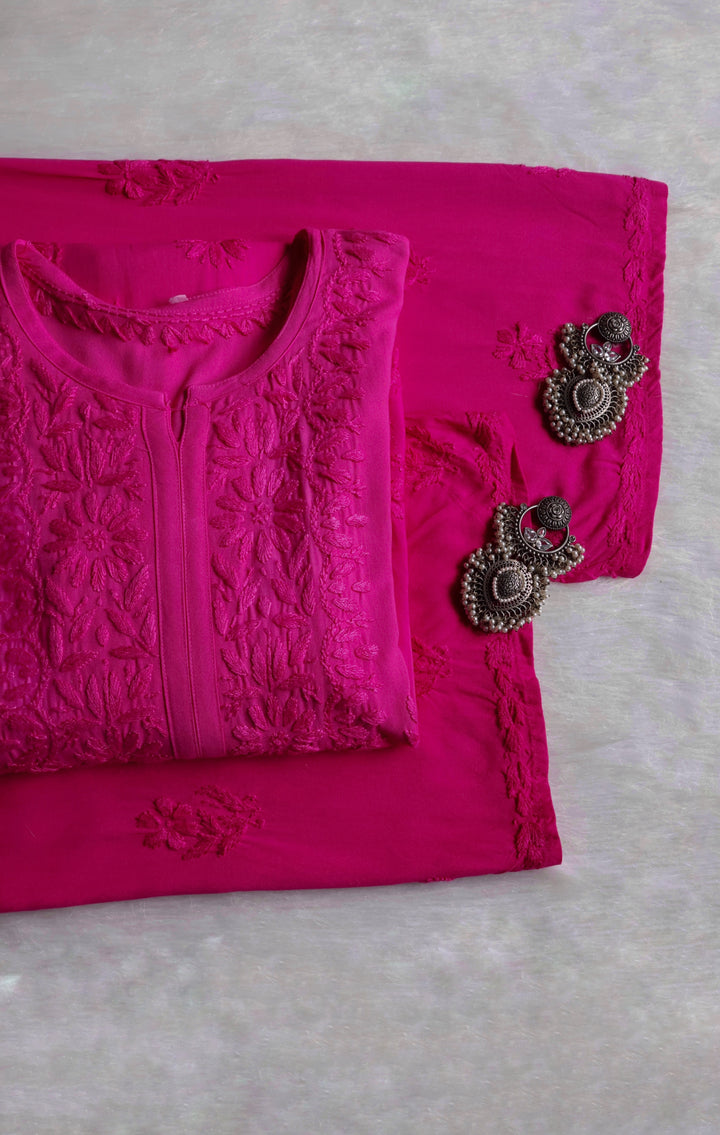 Amirah Fuschia Pink 2 piece Rayon set