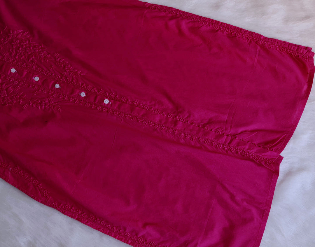 Nazakat Deep Pink Pure Cotton Kurta Set
