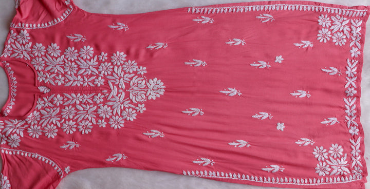 Mariyam Pastel Peach Long Rayon kurta